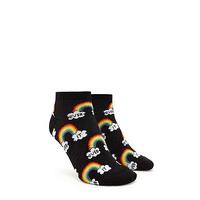 over it graphic ankle socks