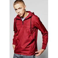 Over The Head Hooded Cagoule - red