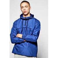 Over The Head Hooded Cagoule - blue