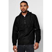 Over the Head Hooded Cagoule - black