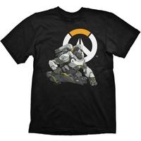 overwatch mens gorilla winston logo x large black t shirt