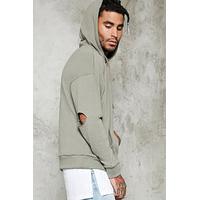 Oversized Elbow-Cutout Hoodie