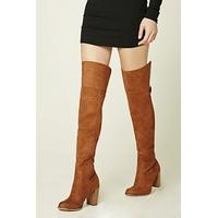 over the knee faux suede boots