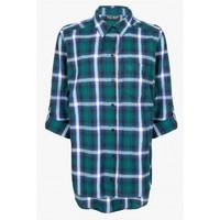 OVERSIZED ROLL SLV CHECK SHIRT