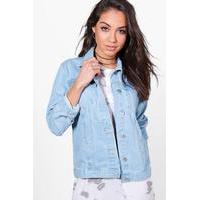 oversize boyfriend denim jacket blue