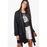 Oversized Utility Jacket - black