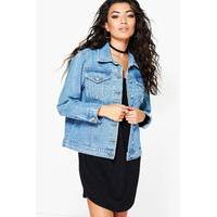 oversized denim boyfriend jacket denim