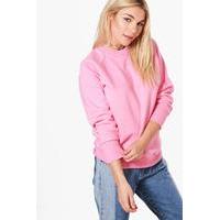 oversized crew neck sweat rose