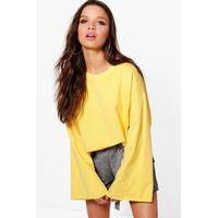 oversized wide sleeve sweatshirt yellow