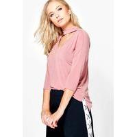 oversized choker top rose