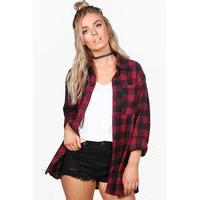 oversized checked shirt multi