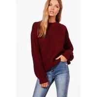 Oversized Vintage Jumper - wine