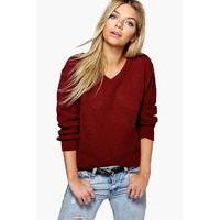 Oversized Jumper - berry