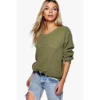 Oversized Jumper - khaki