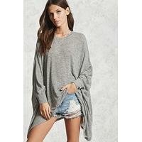 oversized marled knit top