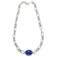 Oval Lapis Necklace