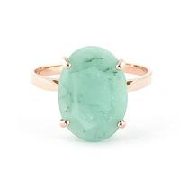 oval cut emerald ring 65ct in 9ct rose gold