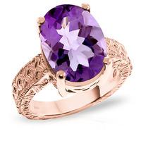 oval cut amethyst ring 75ctw in 9ct rose gold