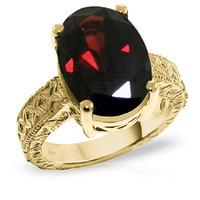 oval cut garnet ring 60ctw in 9ct gold