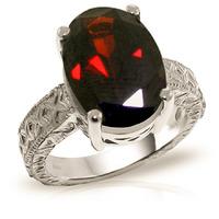 Oval Cut Garnet Ring 6.0ctw in 9ct White Gold