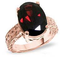 oval cut garnet ring 60ctw in 9ct rose gold