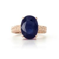 oval cut sapphire ring in 9ct rose gold