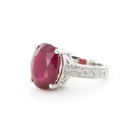 Oval Cut Ruby Ring 8.0ctw in 9ct White Gold