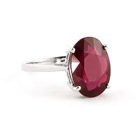 Oval Cut Ruby Ring 7.5ct in 9ct White Gold