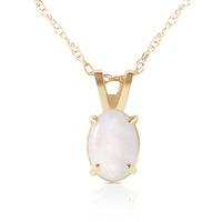 oval cut opal pendant necklace 045ct in 9ct gold