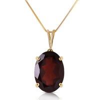 Oval Cut Garnet Pendant Necklace 6.0ct in 9ct Gold