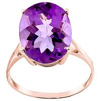 oval cut amethyst ring 755ct in 9ct rose gold