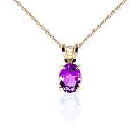 oval cut pink topaz pendant necklace 085ct in 9ct gold