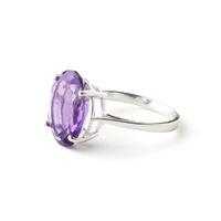 oval cut amethyst ring 755ct in 9ct white gold