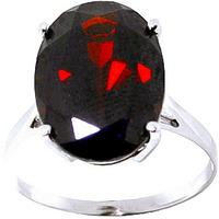 Oval Cut Garnet Ring 6.0ct in 9ct White Gold