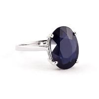 Oval Cut Sapphire Ring 8.5ct in 9ct White Gold