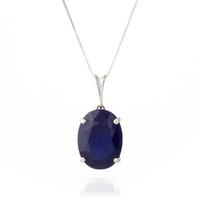 oval cut sapphire pendant necklace 85ct in 9ct white gold