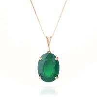 oval cut emerald pendant necklace 65ct in 9ct rose gold