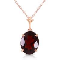 oval cut garnet pendant necklace 312ct in 9ct rose gold