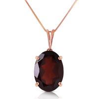 oval cut garnet pendant necklace 60ct in 9ct rose gold