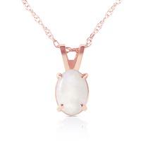 oval cut opal pendant necklace 045ct in 9ct rose gold