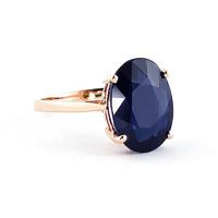 Oval Cut Sapphire Ring 8.5ct in 9ct Rose Gold