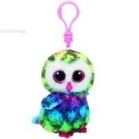 Owen Clip - Owl Glitter Eye Pink Multicolour - Fun Craft Beading Project 3.35 Inches Glub Sliding Beanie Boo\'s