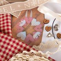 Owl and Sewing Cat Hanging Heart Wreath Kit 357362