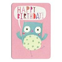 Owl Happy Birthday Card