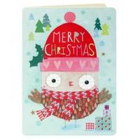 Owl Woolly Hat Merry Christmas Card Pack