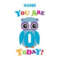 owl childrens birthday card af1172