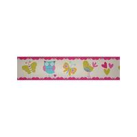 owl bird and butterfly self adhesive wallpaper border