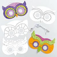 owl colour in masks pack of 8