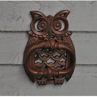 Owl Design Cast Iron Door Knocker by Fallen Fruits