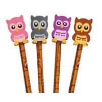 owl eraser top pencil